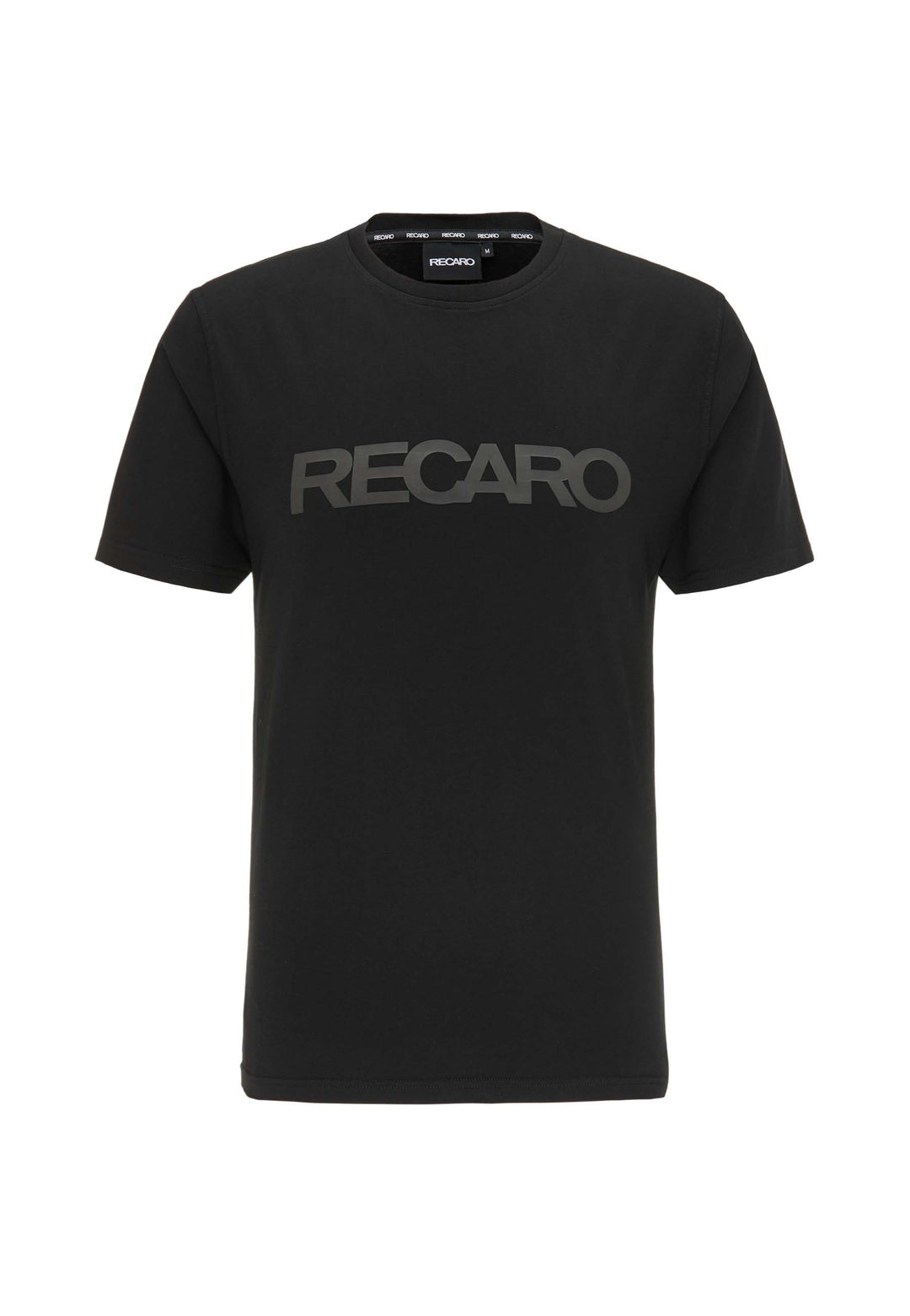Das T-Shirt Originals RECARO von Recaro_Merch_Daniel ist ein schwarzes, normal geschnittenes T-Shirt mit kurzen Ärmeln, Rundhalsausschnitt und auffälligem RECARO-Schriftzug auf der Brust. Hergestellt aus weicher Baumwolle für hohen Tragekomfort in einem klassischen, minimalistischen Design.