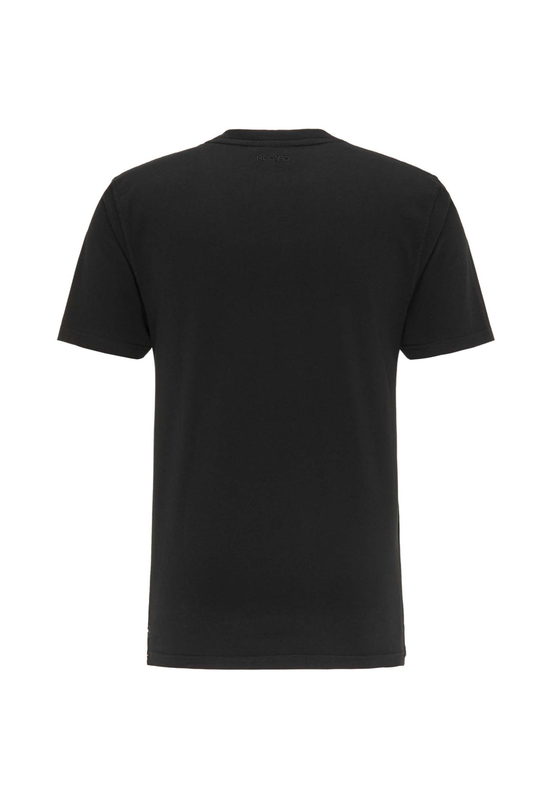 Das T-Shirt Originals RECARO von Recaro_Merch_Daniel ist ein schlichtes schwarzes Regular-Fit-Shirt aus weicher Baumwolle, von hinten auf weißem Hintergrund abgebildet.