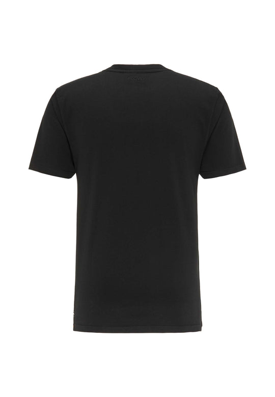 Das T-Shirt Originals RECARO von Recaro_Merch_Daniel ist ein schlichtes schwarzes Regular-Fit-Shirt aus weicher Baumwolle, von hinten auf weißem Hintergrund abgebildet.