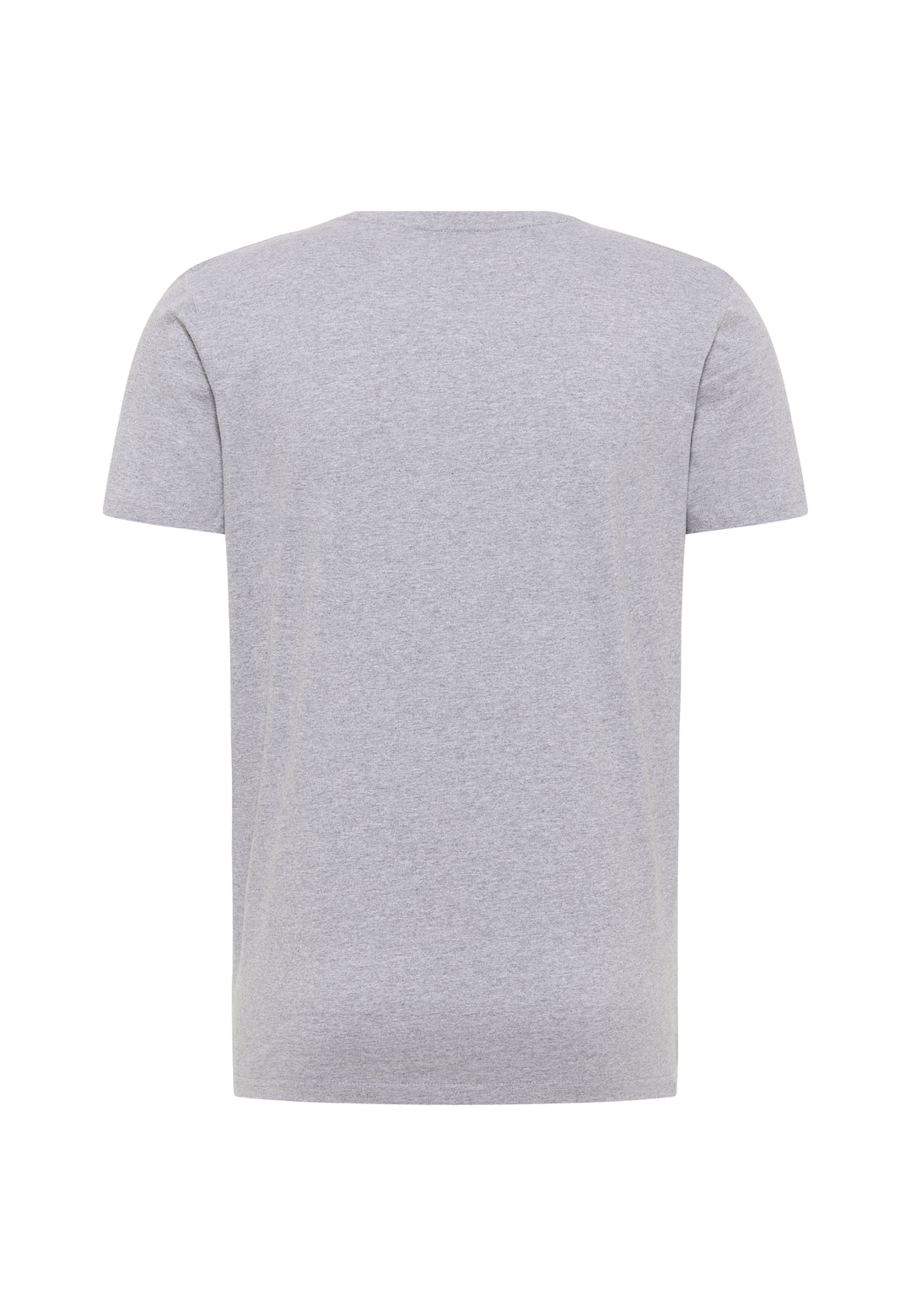 Rückansicht des RECARO T-Shirt Originals Embossed in schlichtem Hellgrau, aus 100% Baumwolle mit kurzen Ärmeln, abgebildet auf weißem Hintergrund.